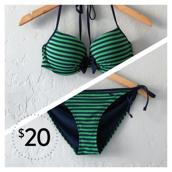 Abercrombie & Fitch Striped Bikini - Picture 1 of 8
